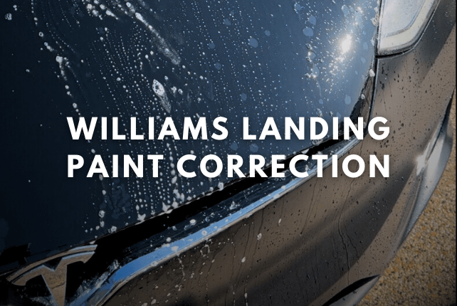 Vehicle in Williams Landing undergoing thorough decontamination before expert paint correction for a flawless finish.